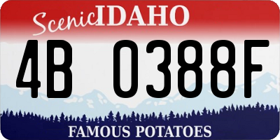 ID license plate 4B0388F