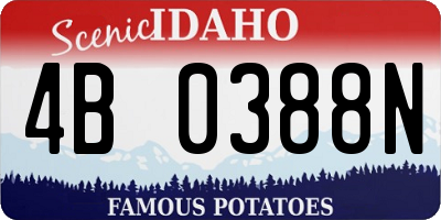 ID license plate 4B0388N