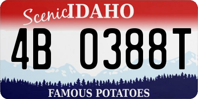 ID license plate 4B0388T