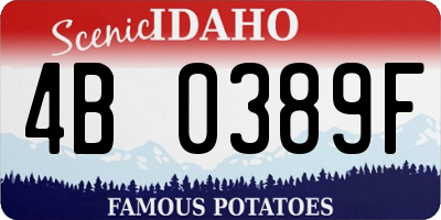 ID license plate 4B0389F