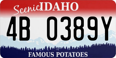 ID license plate 4B0389Y