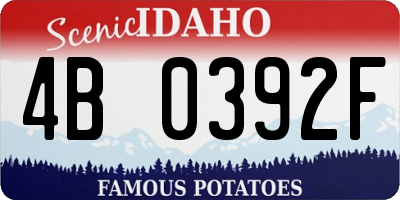 ID license plate 4B0392F