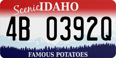 ID license plate 4B0392Q