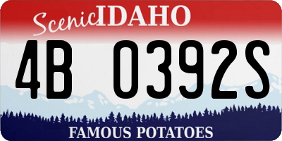 ID license plate 4B0392S