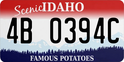 ID license plate 4B0394C