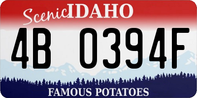 ID license plate 4B0394F