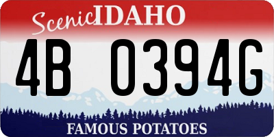 ID license plate 4B0394G