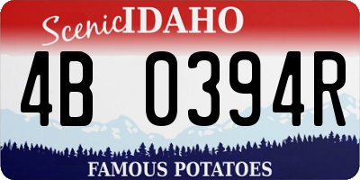 ID license plate 4B0394R