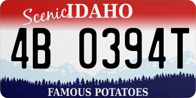 ID license plate 4B0394T