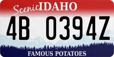 ID license plate 4B0394Z