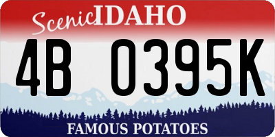 ID license plate 4B0395K