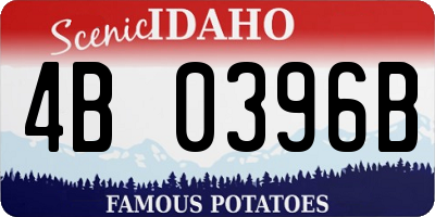 ID license plate 4B0396B