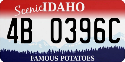 ID license plate 4B0396C