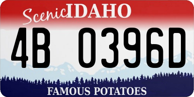 ID license plate 4B0396D