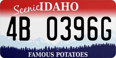 ID license plate 4B0396G