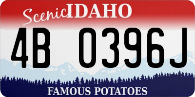 ID license plate 4B0396J