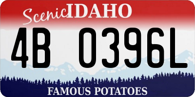 ID license plate 4B0396L