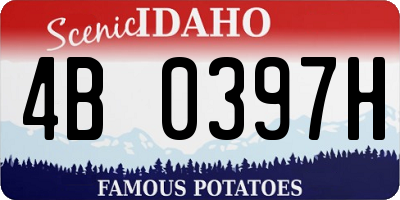 ID license plate 4B0397H