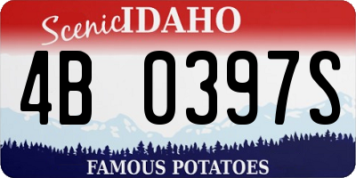 ID license plate 4B0397S