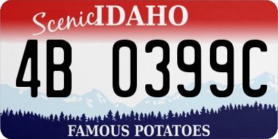 ID license plate 4B0399C