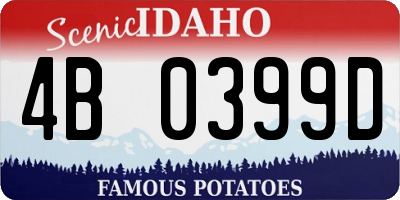 ID license plate 4B0399D