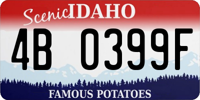 ID license plate 4B0399F
