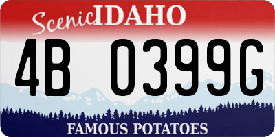 ID license plate 4B0399G