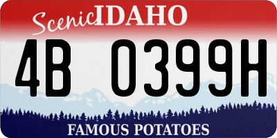 ID license plate 4B0399H