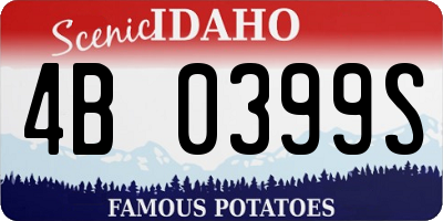 ID license plate 4B0399S