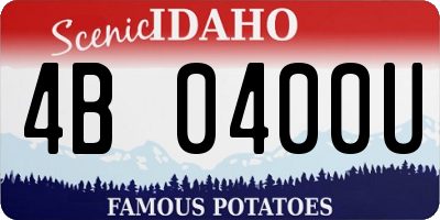 ID license plate 4B0400U