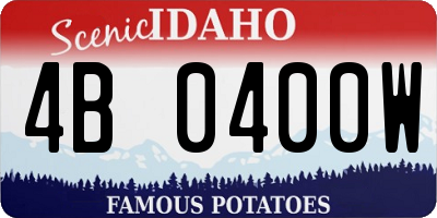 ID license plate 4B0400W