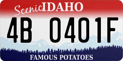 ID license plate 4B0401F