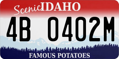 ID license plate 4B0402M