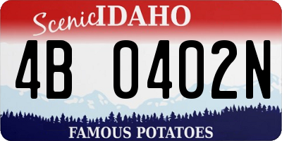 ID license plate 4B0402N