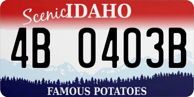 ID license plate 4B0403B