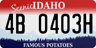 ID license plate 4B0403H