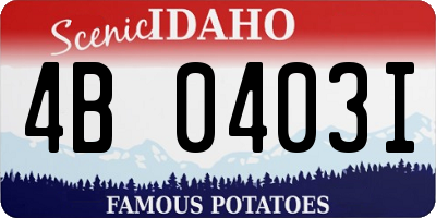 ID license plate 4B0403I