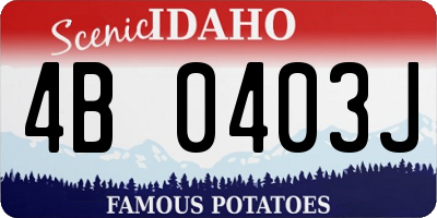 ID license plate 4B0403J