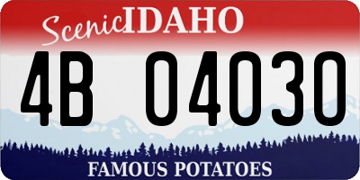 ID license plate 4B0403O