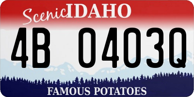 ID license plate 4B0403Q