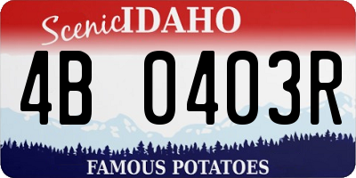ID license plate 4B0403R