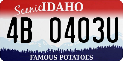 ID license plate 4B0403U