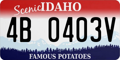 ID license plate 4B0403V