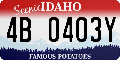 ID license plate 4B0403Y