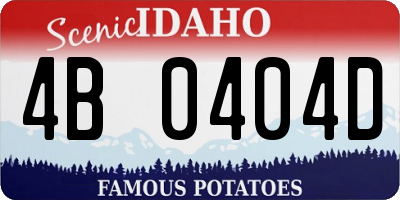 ID license plate 4B0404D
