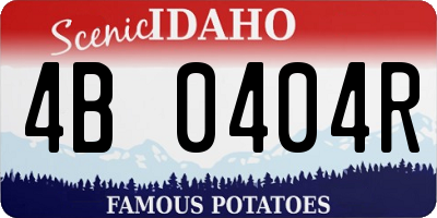 ID license plate 4B0404R