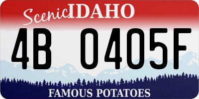 ID license plate 4B0405F