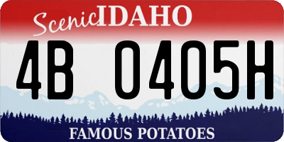 ID license plate 4B0405H