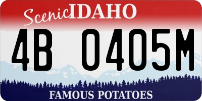 ID license plate 4B0405M