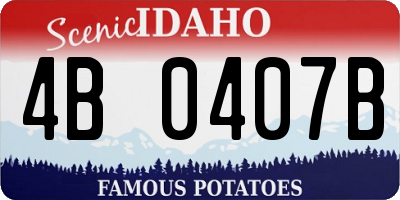 ID license plate 4B0407B